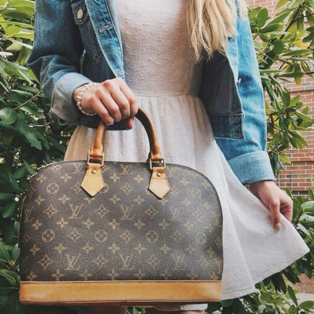 Louis Vuitton Brown and Tan Shoulder Bag